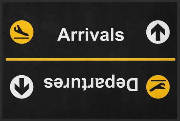 Fussmatte Arrivals Departures