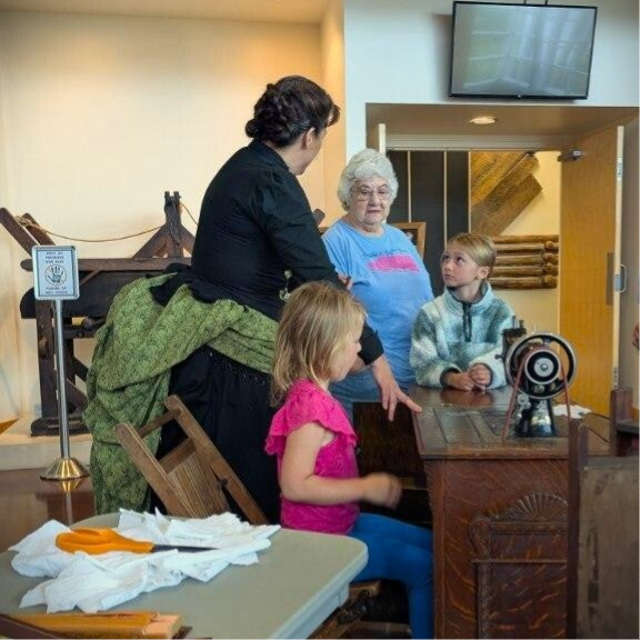 Treadle Sewing Maching Demonstrations by Indian Creek Historical Fashions 