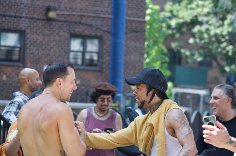 Rapper - Actor “Tik Hoyt” arrives on set for his scenes. Photo by Divine Mattocks / Perspective Imaging.