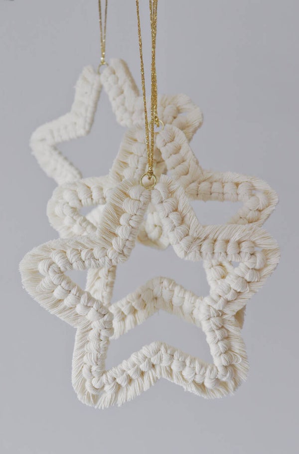 ⭐ Étoiles de Noël en macramé – Suspension décorative
