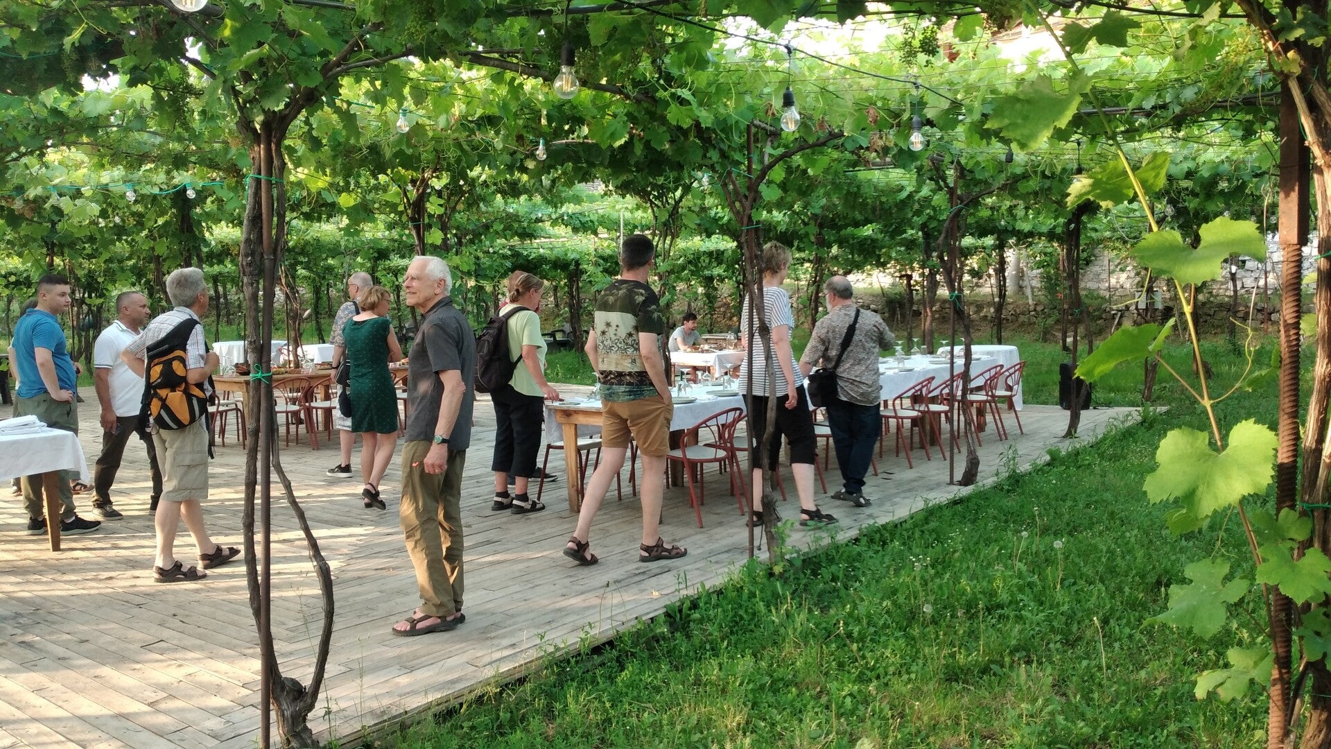 Herrliche Aussicht von der Bio-Farm in Roshik, Stadt Berat