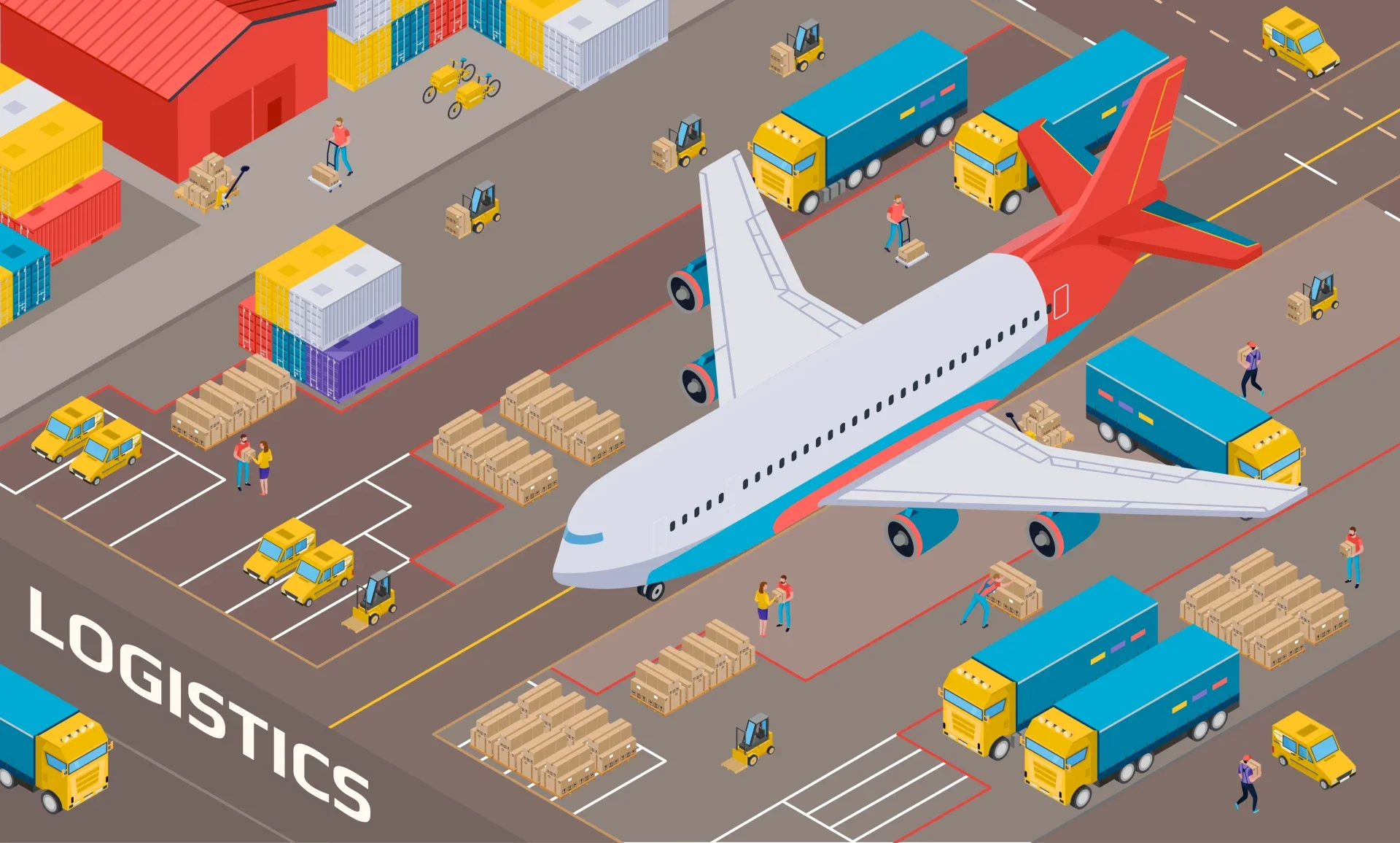 Air freight food export — perishable food products loaded for international air cargo shipment