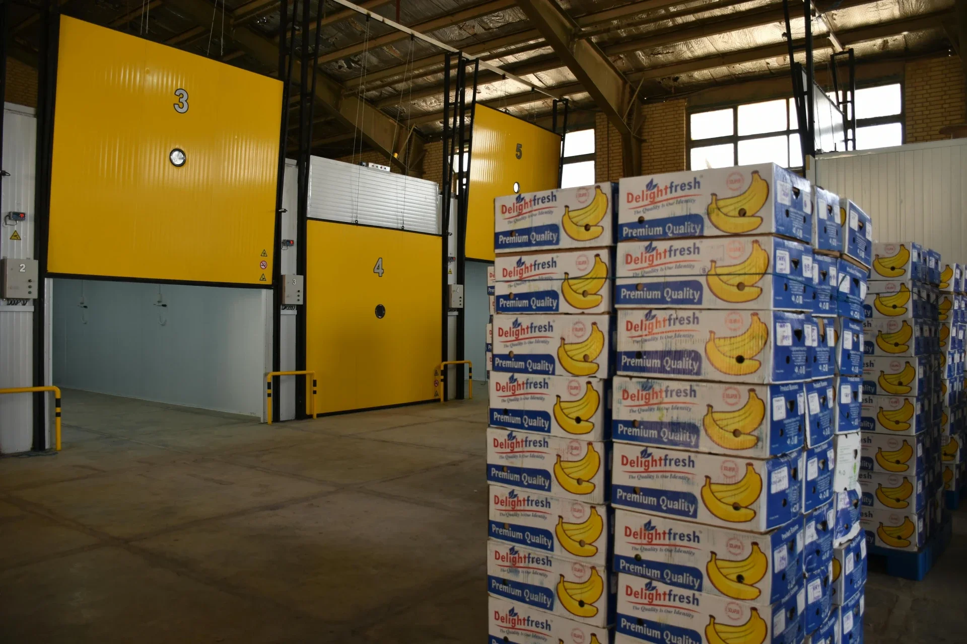 Properly packaged food products prepared for international export shipment.