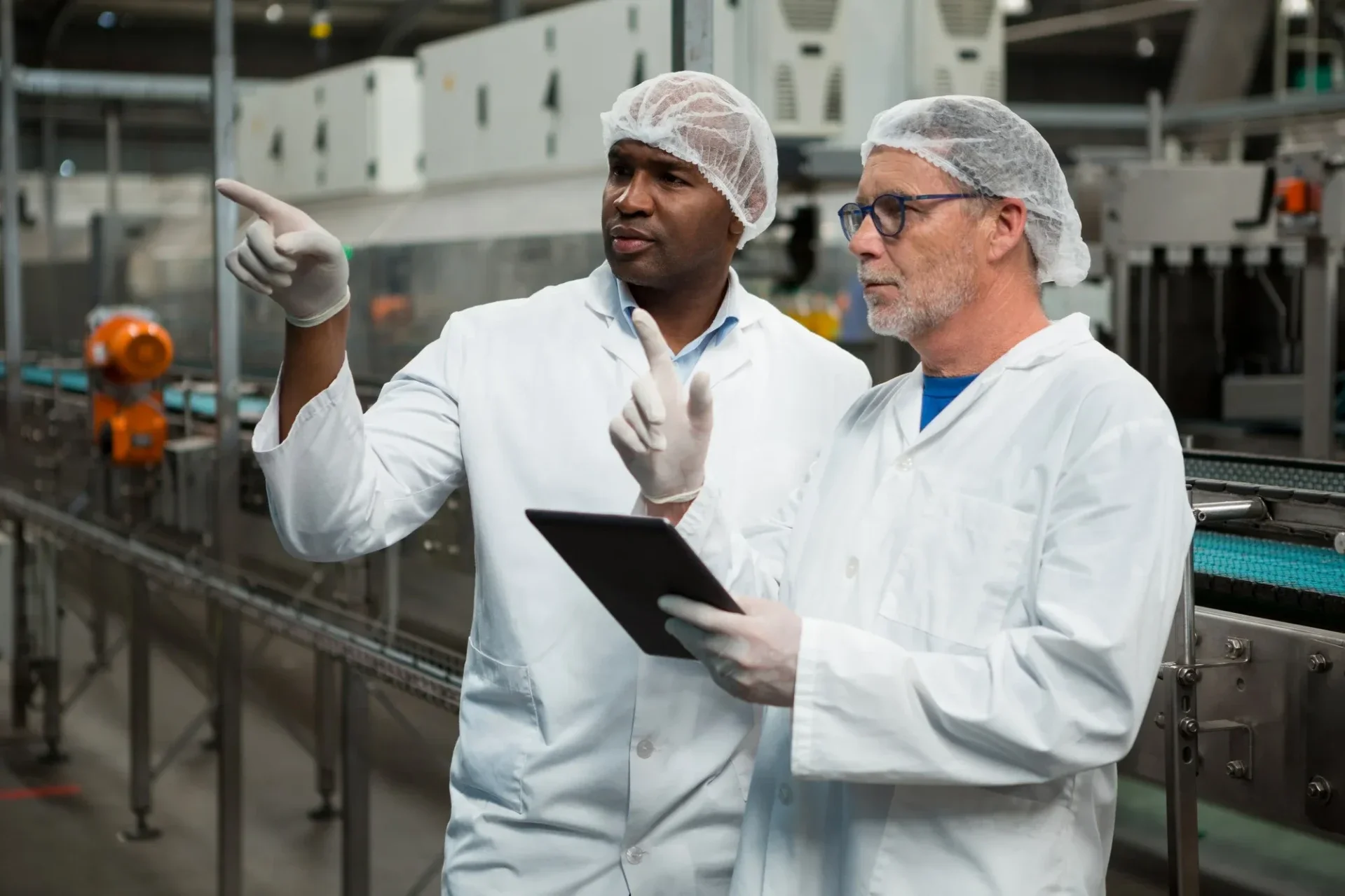 Quality assurance checkpoint in food export — QA team conducting pre-shipment inspection against destination market standards