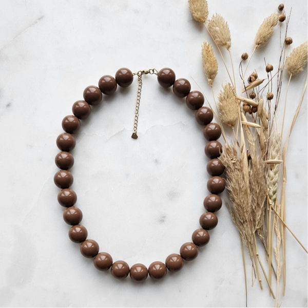 Kralen ketting - Bubble Beads Bruin