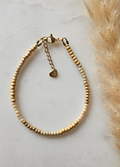 Armband - Earthly Harmony - Caramel/Beige/Gold