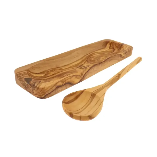 Kochlöffel & Ablage Set Olivenholz