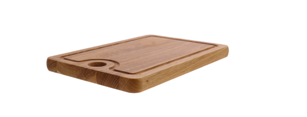 Schneidebrett Eichenholz mit Griffloch 30 x 20 cm