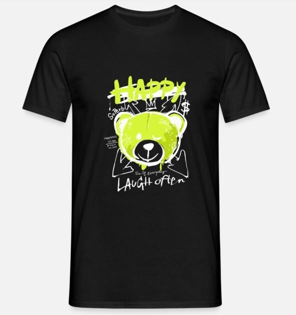 T-Shirt "Happy, Laugh Often"