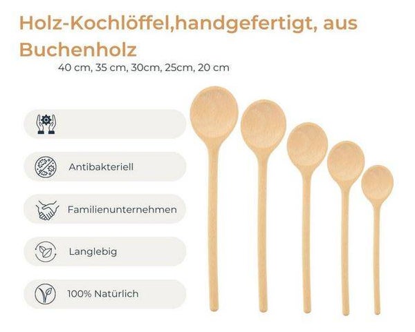 Kochlöffel-Set 5 Buchenholz