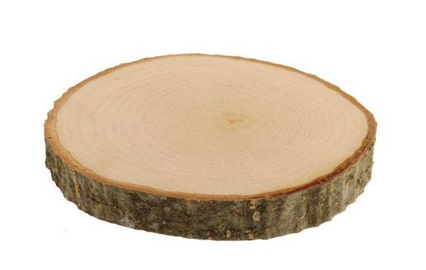 Rindenbrett Untersetzer rund Erlenholz 10 cm
