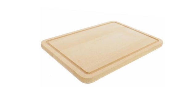 Schneidebrett mit Saftrille Buchenholz 30 x 22 cm
