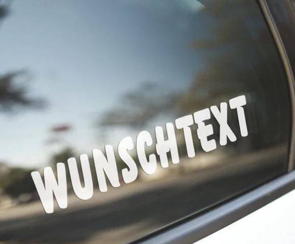 Autosticker mit Wunschtext