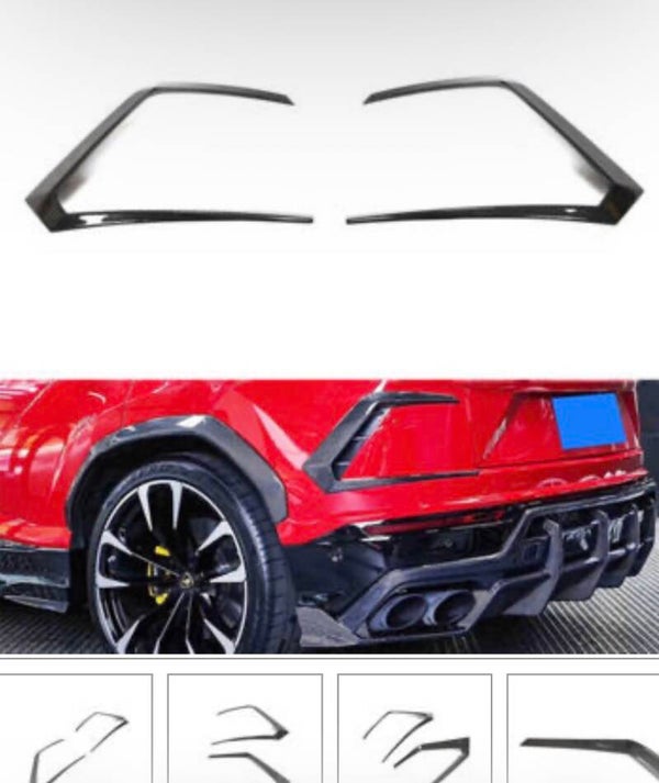Splitter Flaps vorne Stossstange Front Bumper Vent Trims Echt Carbon Fiber mit Klarlack versiegelt