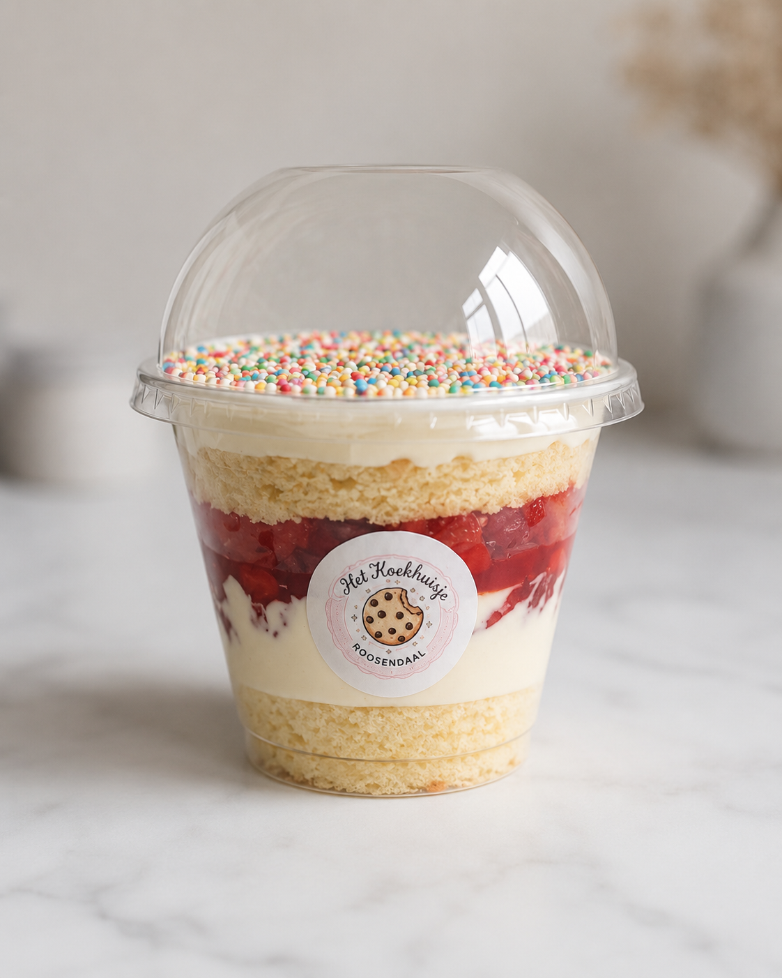 Strawberry Dot Cake