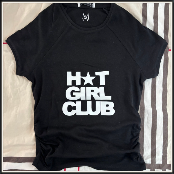 HOT GIRL CLUB scrunched T-shirt