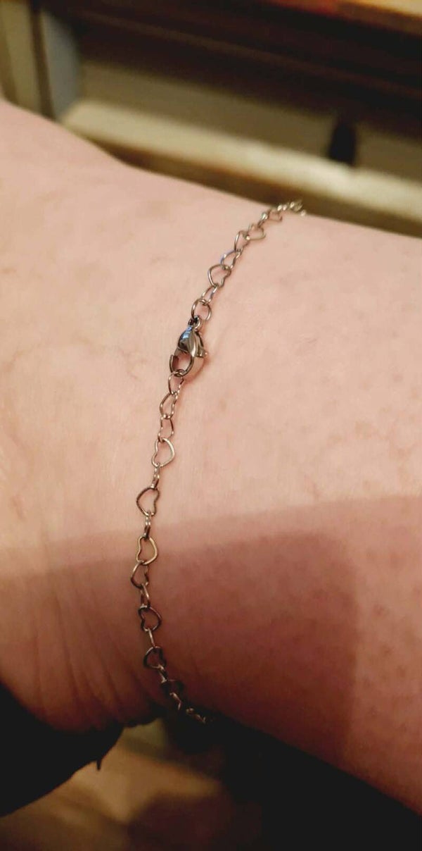 Silver Heart Anklet