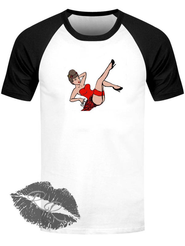 Red Dress Pinup T-shirt