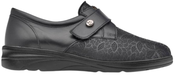 Zapato elástico señora negro– Ref. 20627