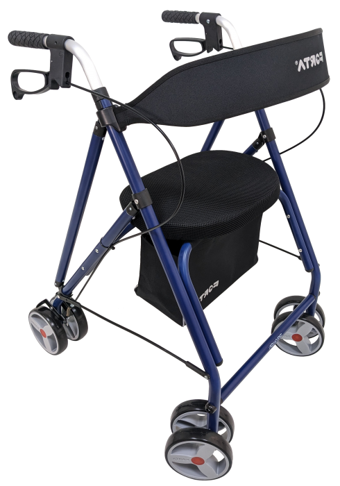 Andador Drakon 2 de Aluminio Regulable y Plegable con Freno y Asiento – Ref. 06061