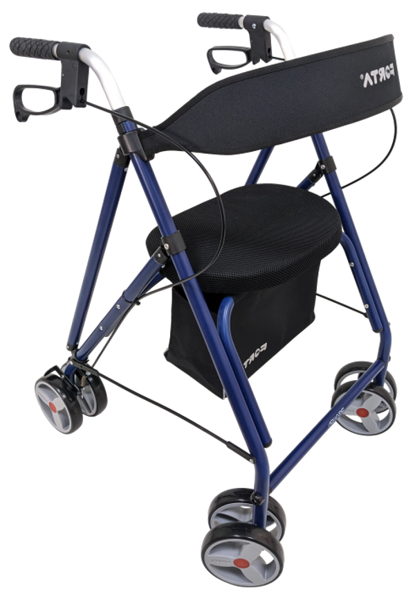 Andador Drakon 2 de Aluminio Regulable y Plegable con Freno y Asiento – Ref. 06061