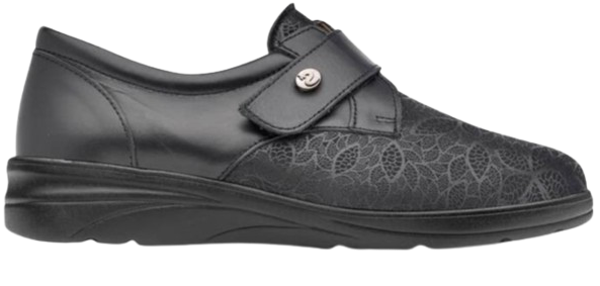 Zapato elástico señora negro– Ref. 20627