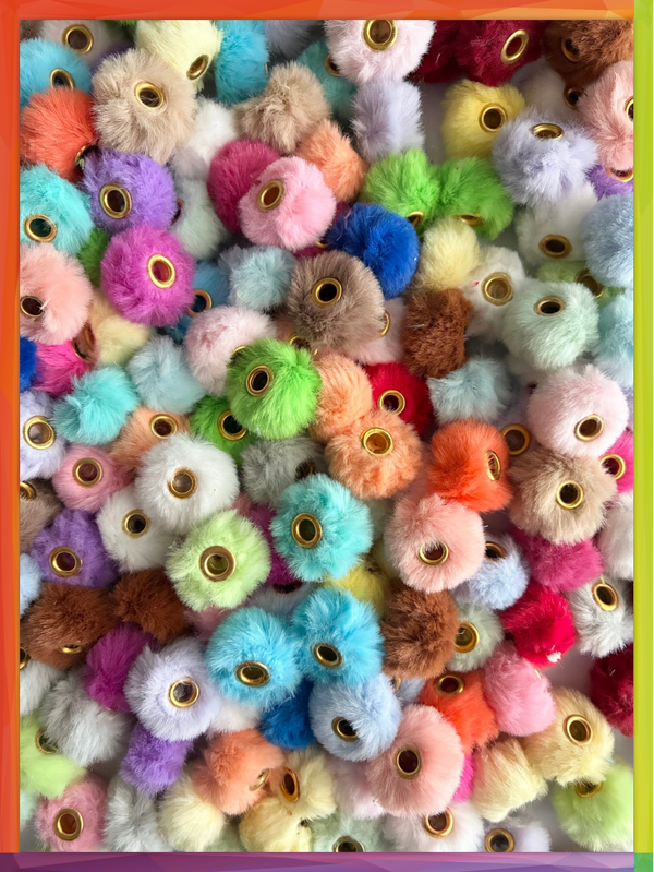 KIT 1 POMPOM + 1 BRELOQUE FAUX CUIR