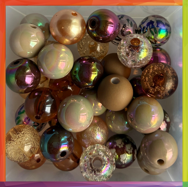 KIT 2 PERLES 16MM + 2 mini strass