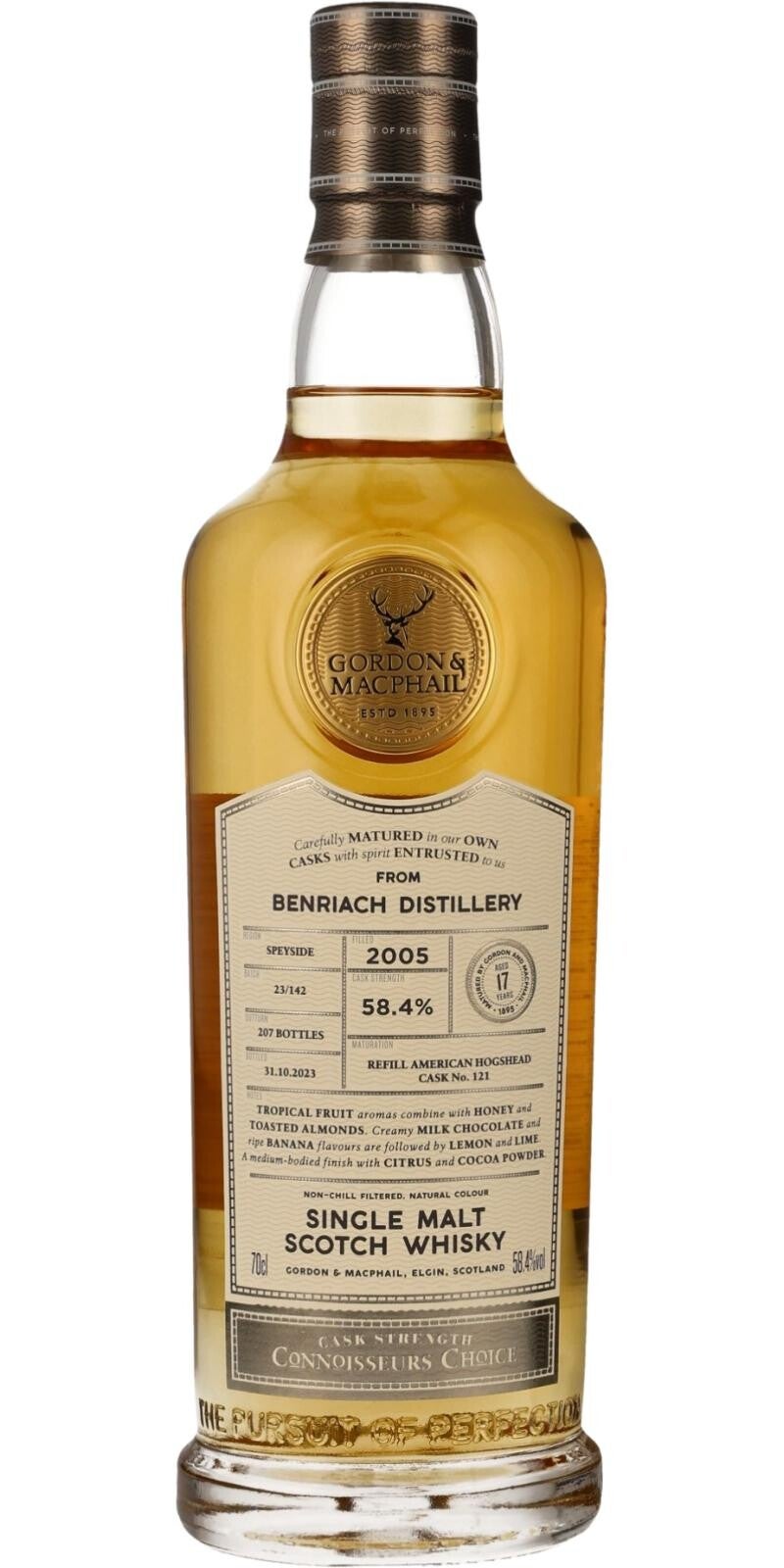 Benriach 17y - 2005/2023 - Gordon & MacPhail - Connoisseurs Choice - Cask #121 - Speyside Single Malt Scotch Whisky