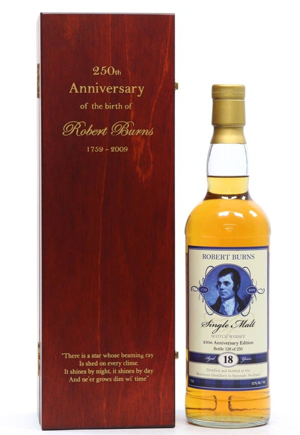 Benrinnes 18y - "Robert Burns" 25th anniversary Ayrshire Cancer Support - Fles 26 van 250 - 50% - Single Malt Scotch Whisky