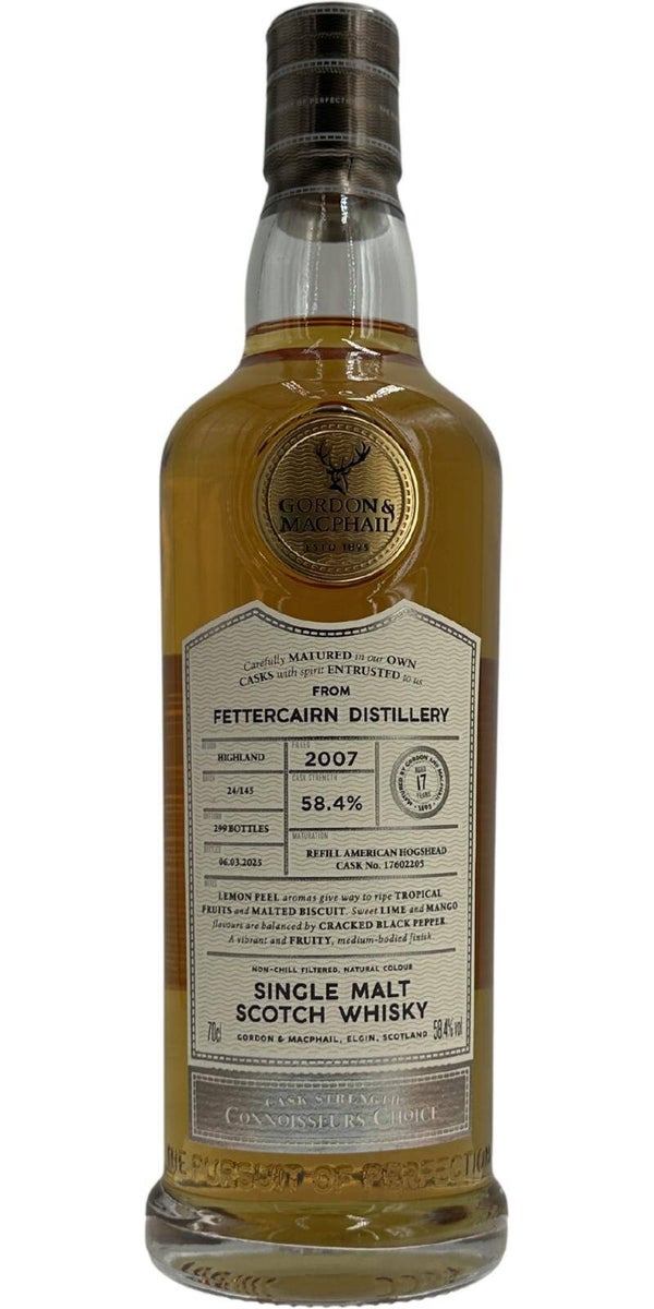 Fettercairn 17y - 2007/2025 - Gordon & MacPhail - Connoisseurs Choice - Cask #17602205 - Single Malt Scotch Whisky