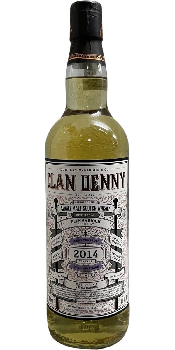 Glen Garioch 8y - 2014/2023 - Clan Denny - Single Malt Scotch Whisky