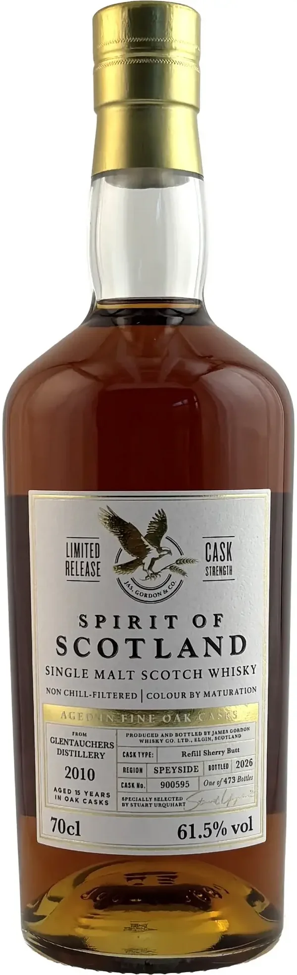 Glentauchers 15y - 2010/2026 - Refill Sherry Butt - Gordon & Macphail - Spirit of Scotland - 61,5% - Single Malt Scotch Whisky