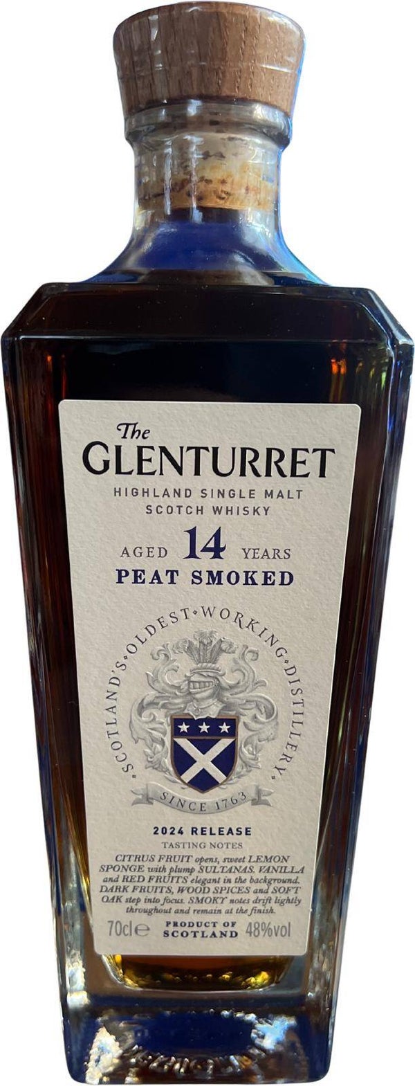 Glenturret 14 Years - Peat Smoke - 2024 - Europese eikenhouten vaten - Highland Single Malt Scotch Whisky
