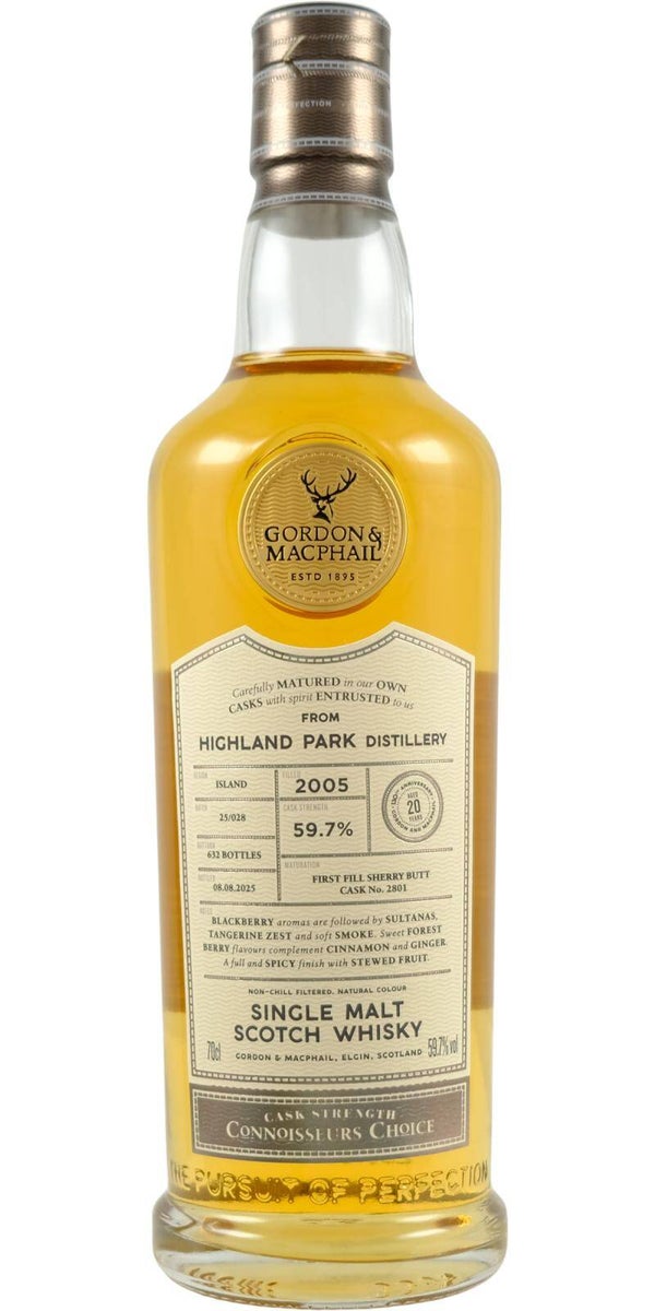 Highland Park 20y - 2005/2025 - Gordon & MacPhail - Connoisseurs Choice - First Fill Sherry Butt - Cask #2801 - Single Malt Scotch Whisky