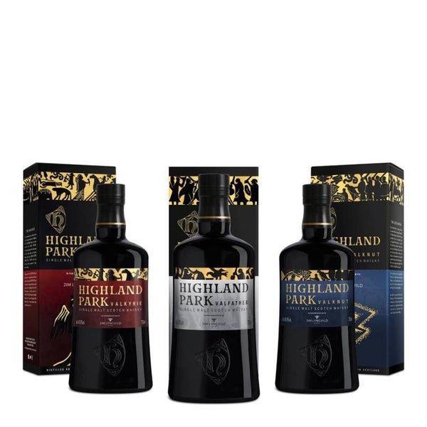 Highland Park Viking Legens Serie - Valkyrie, Valknut, Valfather - Complete serie 3 flessen - Single Malt Scotch Whisky