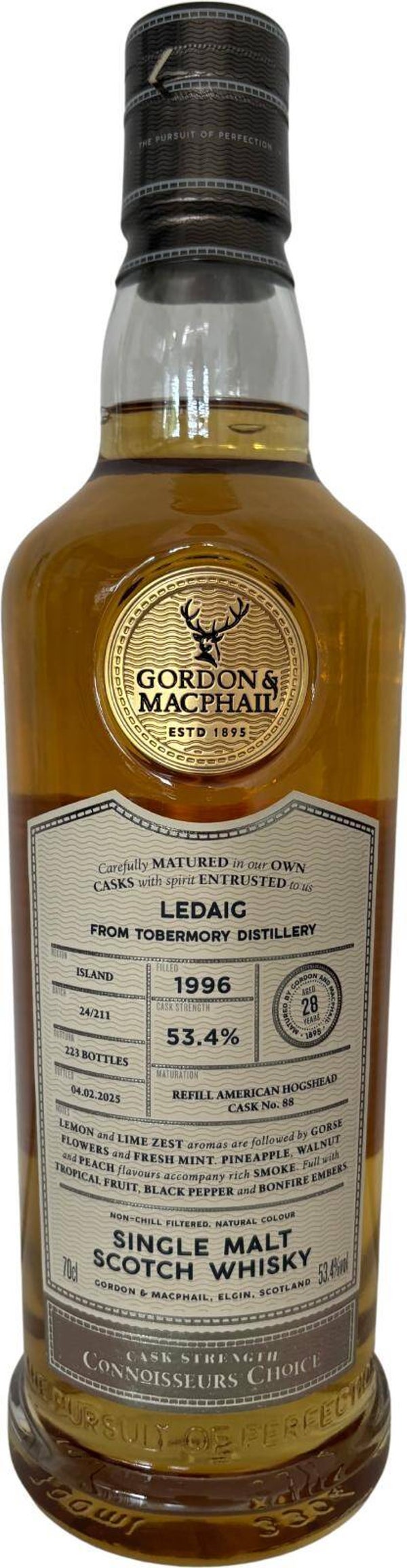 Ledaig 28y - 1996/2025 - Connoisseurs Choice - Cask #88 - Gordon & MacPhail - Single Malt Scotch Whisky
