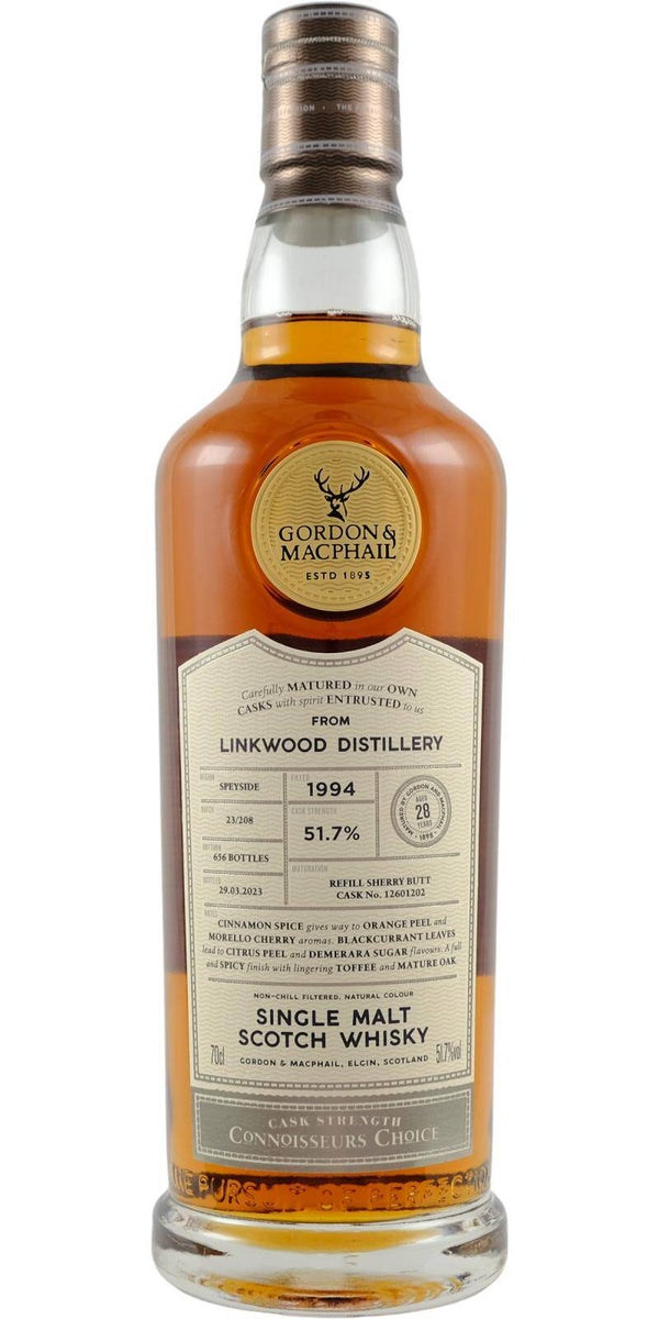 Linkwood 28y - 1994/2023 - Connoisseurs Choice - Cask #12601202 - Gordon & MacPhail - Single Malt Scotch Whisky
