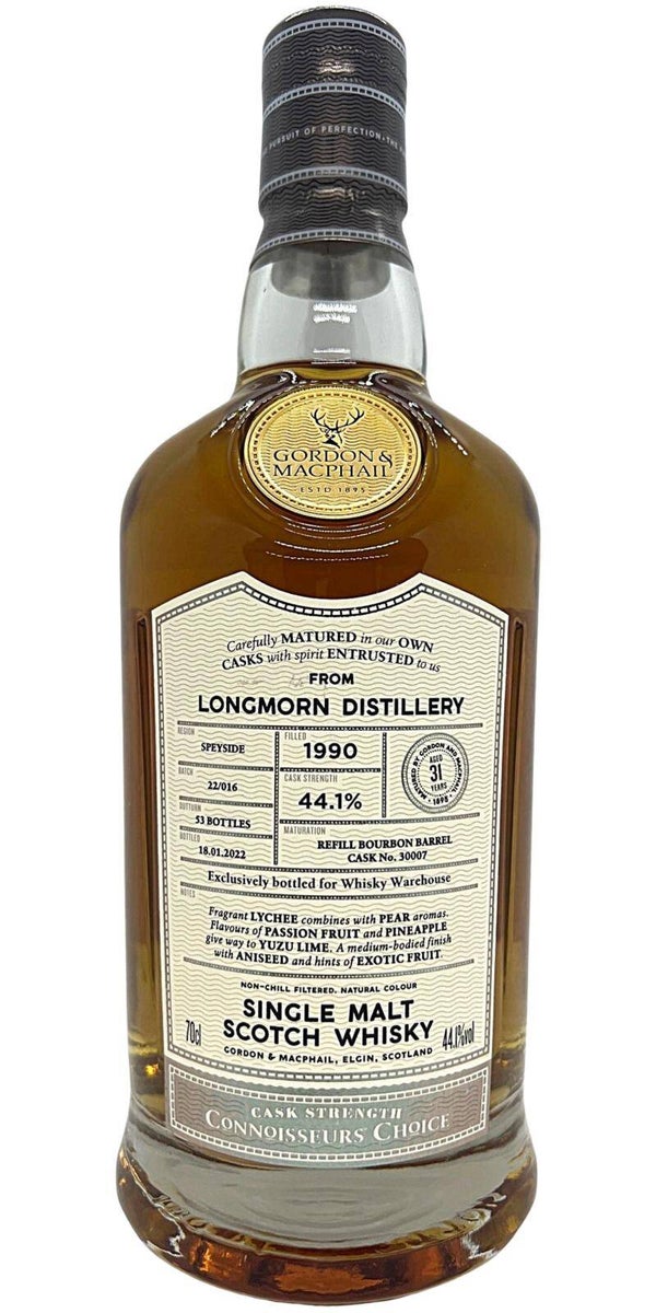 Longmorn 31y - 1990/2022 - Gordon & Macphail - Cask #30007 - Connoisseurs Choice - Single Malt Scotch Whisky