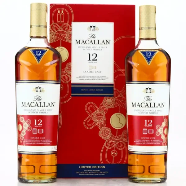 Macallan 12y - Chinese New Year 2020 "The year of the rat" - Limited Edition - Double pack - 40% - Single Malt Scotch Whisky