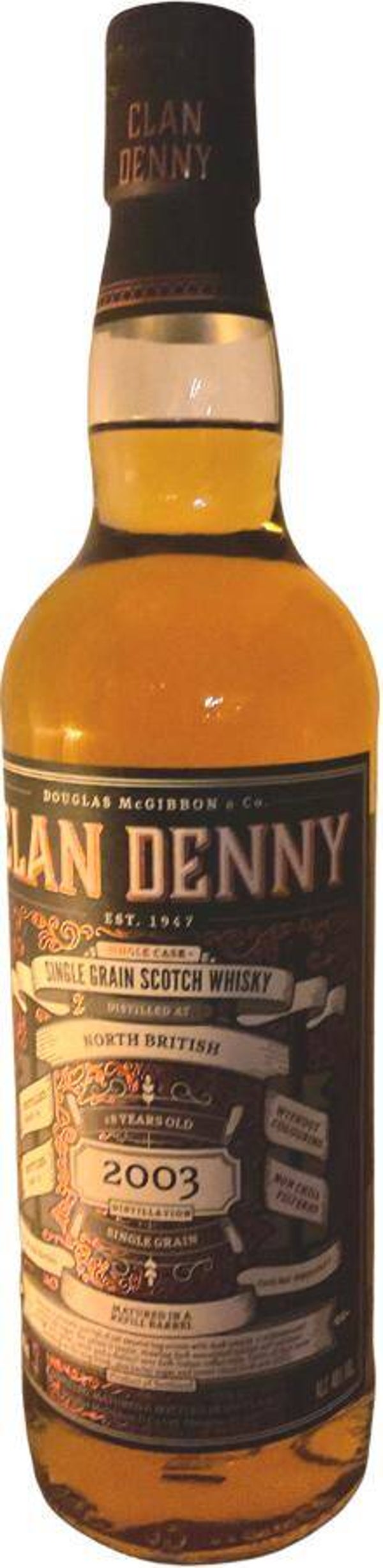 North British 18y - 2003/2021 - Clan Denny - 48% - Single Malt Scotch Whisky