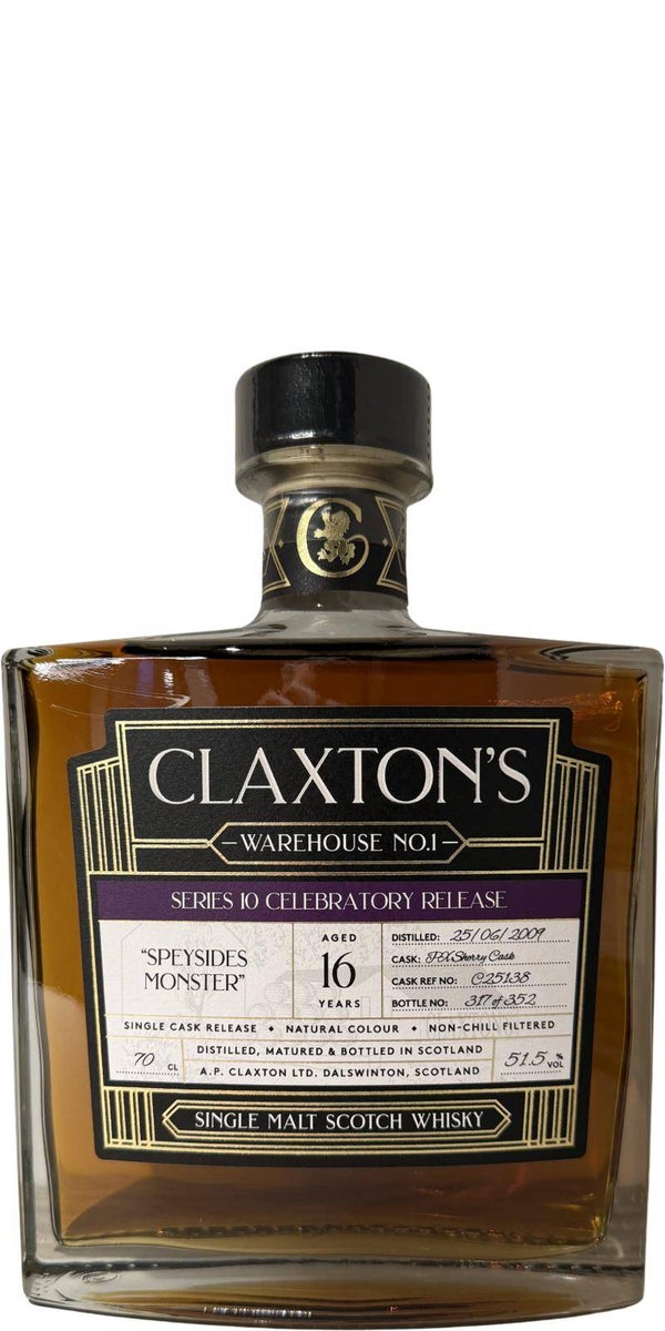 Speyside Monster (Mortlach) 16y - 2009/2025 - Claxton's - 51,50% - Single Malt Scotch Whisky