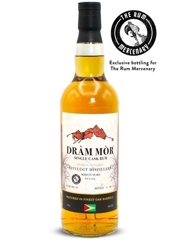 Rum Guyana 24y - Uitvlugt - 2022 -46,6% - Bottled for the Mercenary - Dram Mor