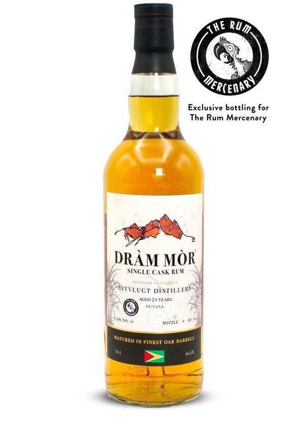 Rum Guyana 24y - Uitvlugt - 2022 -46,6% - Bottled for the Mercenary - Dram Mor