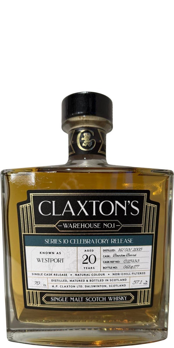 Westport 20y - 2005/2025 - Claxton's - 57,1% - Single Malt Scotch Whisky