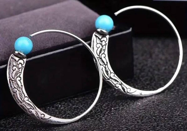 Turquoise Ocean Wave Earrings