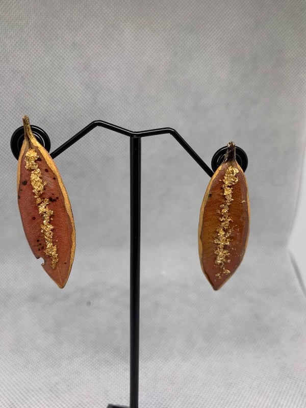 Real Leaf Earrings