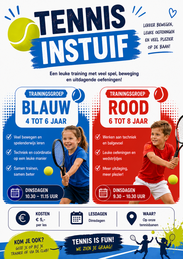 Instuif Blauw/Rood zomervakantielessen voor de jeugd