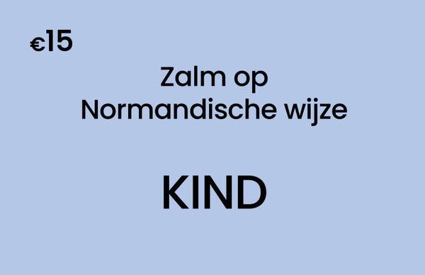 Zalmfilet op Normandische wijze met mosseltjes en frietjes - Kind