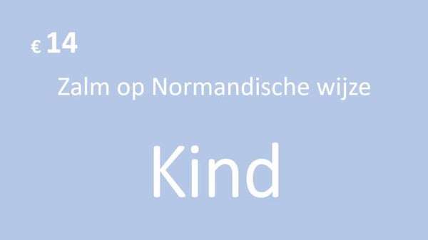 Zalmfilet op Normandische wijze met mosseltjes en frietjes - Kind